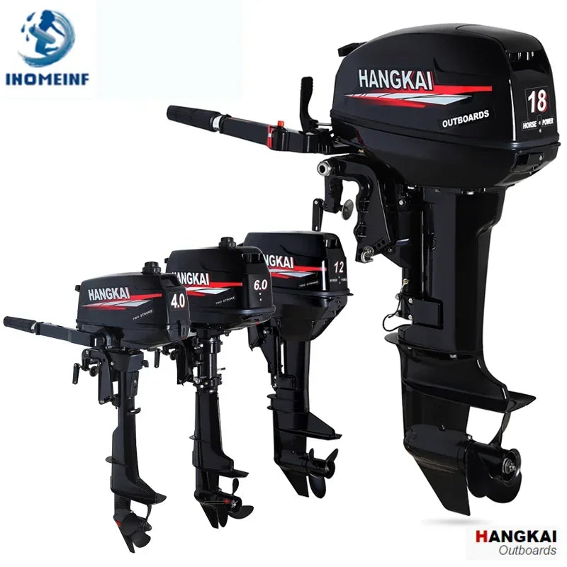 IHOMEINF Powerful 4.0HP-18.0HP Petrol Marine Motor Boat  Engine for the 2.3M-4.6M Assault Boat Canoe Outboards Propeller