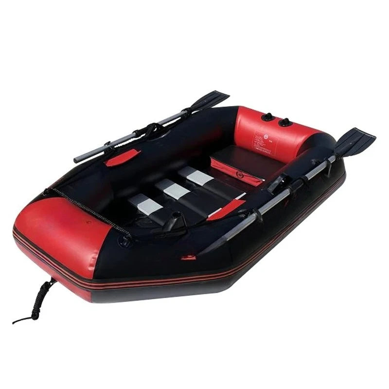 B175-1 PVC Inflatable Rowing Boats, Fishing Kayaking Canoe, Dinghy Hovercraft, Wooden Floor, 1 Person, 175cm
