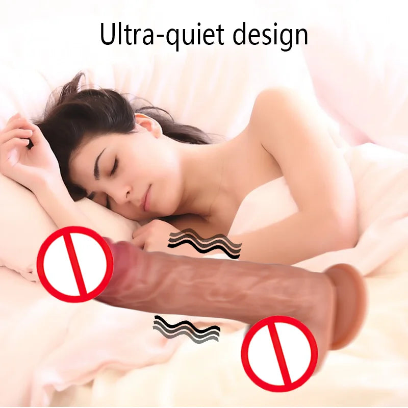 Dildo Heated Realistic Telescopic Swing Vibrator Vaginal Massage Masturbation Device Anal Stimulator Female Adult Sex Toy