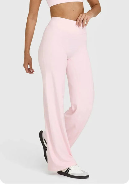 Straight Sports Leggings For Women's Fitness Sportswear Hips Without Embarrassment Yoga Pants Breathable Wide-leg Pants