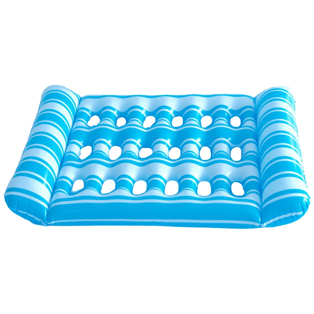 Inflatable Water Sleeping Bed PVC Floating Lounger Air Mattress Foldable Swimming Pool Air Mattress for Swimming Pool Party