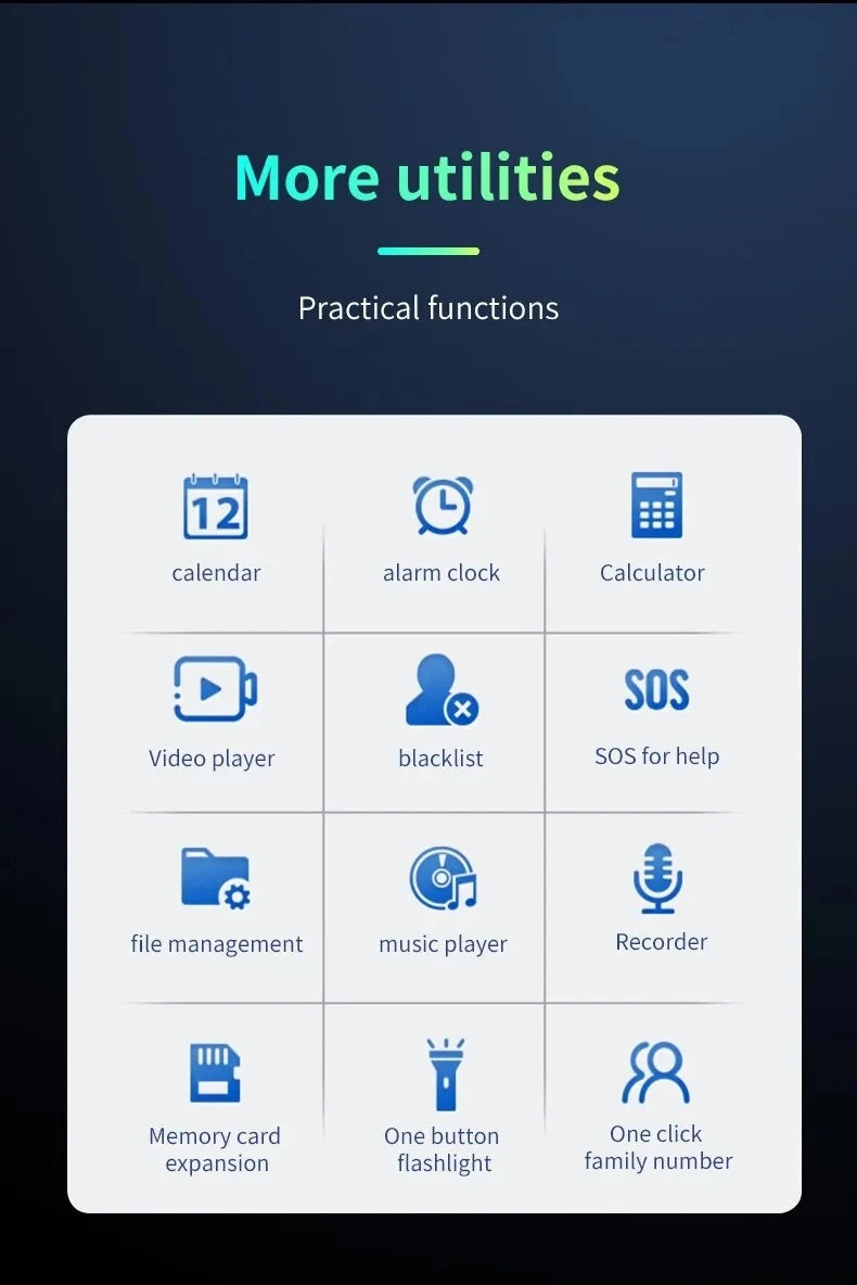 YEEMI Q8 GSM 2G Rugged Phone Big Battery Dual Flashlight 2.4inches HD Screen Dual SIM Mobile Phone Large Button Cellphone