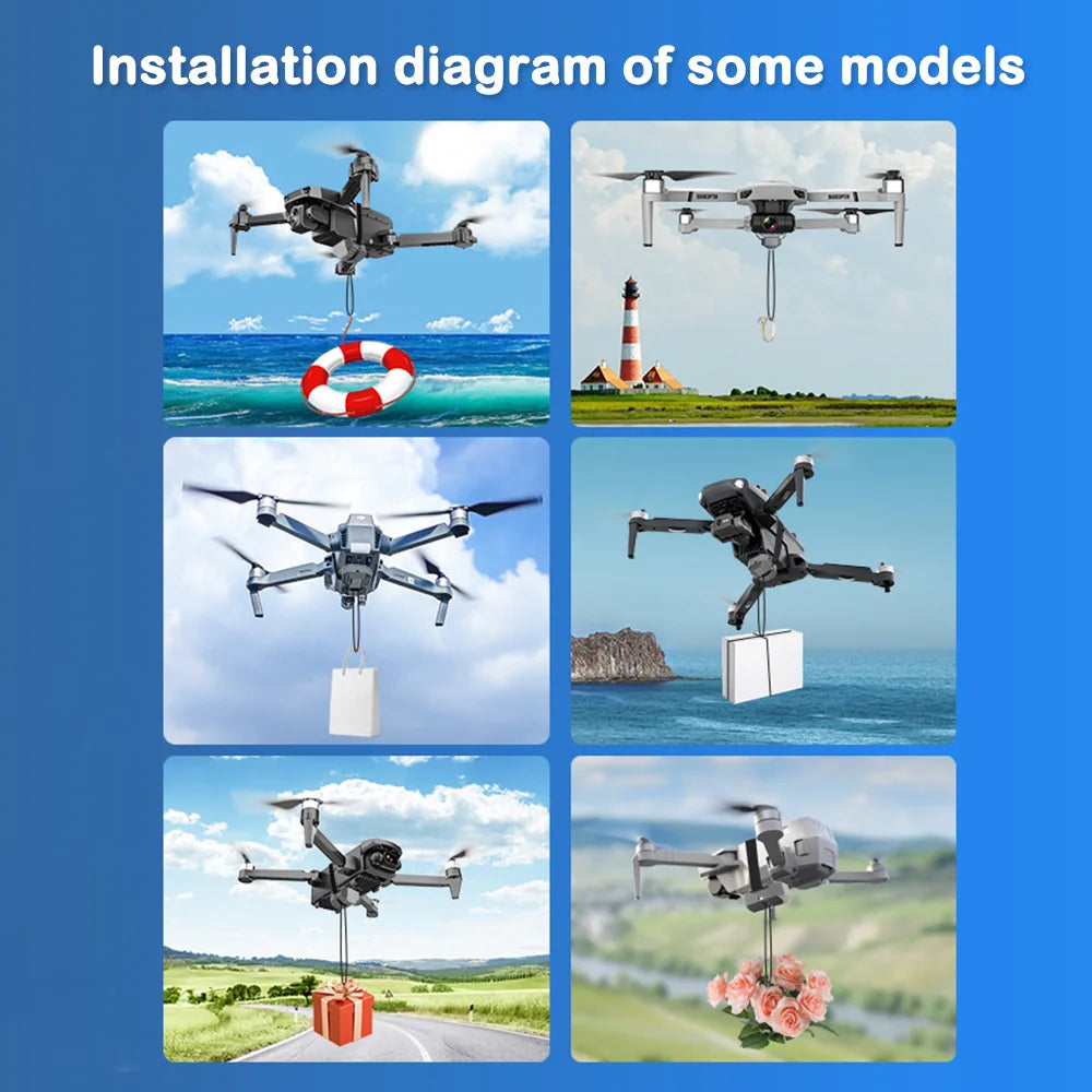 NEW Drone Airdrop Thrower System 2.4 Remote Control General Payload Delivery Thrower Air Dropper Device Drone Accessories