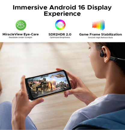 Global Version DOOGEE S200 X 5G Rugged Phone 32GB 512GB 6.72" FHD+ 120Hz Display MTK Dimensity 7050 10100mAh Large battery