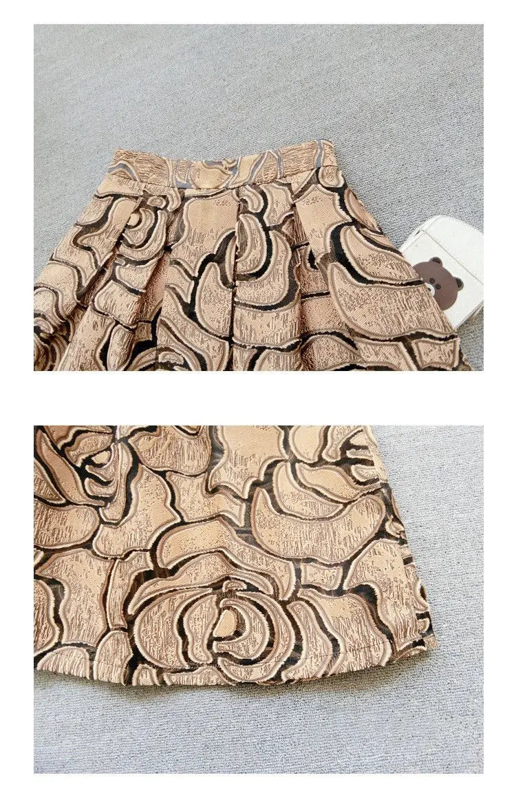 High-End Temperament Jacquard Hollow Out Elastic Waist Irregular Skirts 2023 Vintage All-match A-line Skirt Streetwear Long Skir