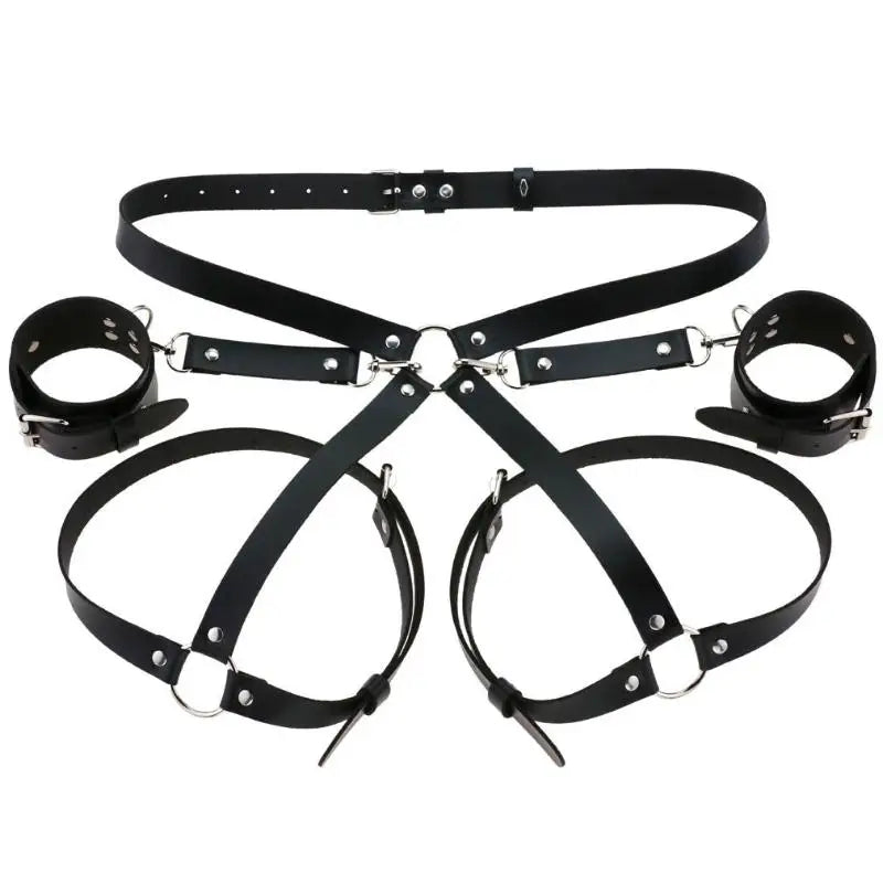 Sex Restraints Bondage Toys PU Leather Adjustable Waist Strap Adult Games Sex Toys For Men Women Sex Bondage Toys