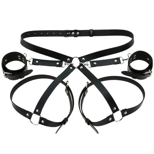 Sex Restraints Bondage Toys PU Leather Adjustable Waist Strap Adult Games Sex Toys For Men Women Sex Bondage Toys