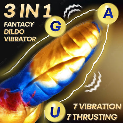 Thrusting Dildo Sex Toys Vibrator Monster Huge Thick Dildos Anal Toys Remote Control Multi-Modes Big Dildo Adult Sex Toys & Game