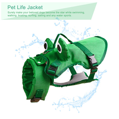 Dog Life Jacket Enhances Buoyancy Adjustable for Safe Fit to Pet Body Swimming Rowing Surfing Pet Flotation Vest