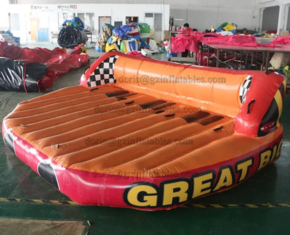 4 Person Inflatable Towable Tube Boat Water Sports/inflatable Floating Water Sofa Games For Water Sports