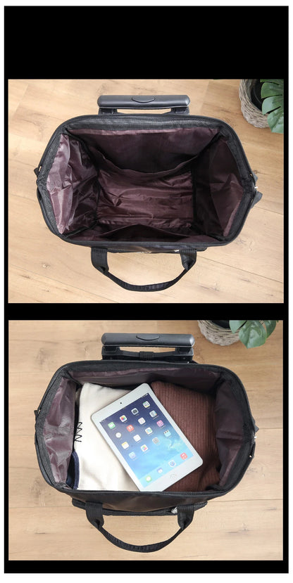 Wheeled bag for travel trolley bags Women travel backpack with wheels Oxford large capacity Travel Rolling Luggage Suitcase Bag