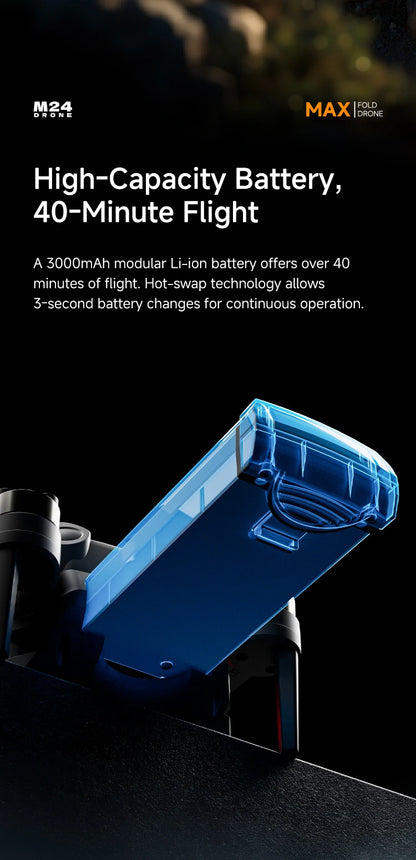 Aerial Drone 4.5-inch Large Screen M24 GPS Positioning Payload Delivery Touchscreen Control 360° Intelligent Obstacle Avoidance