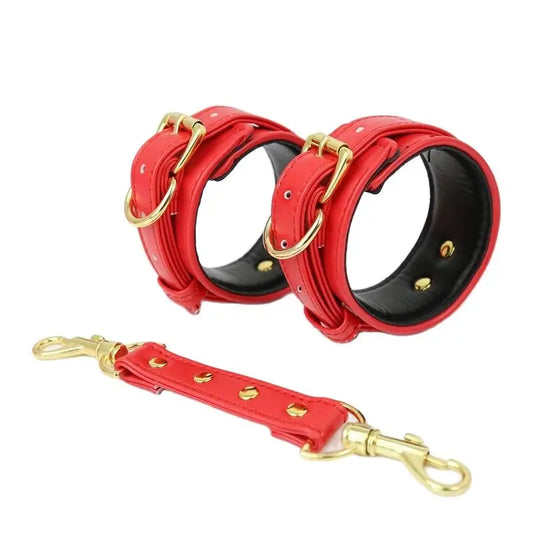 Adults Toys SM Products Sex Toys PU Leather Handcuffs Ankle Cuffs Bondage Gear bdsm Toys SEX Adult Games jugetes sexuales