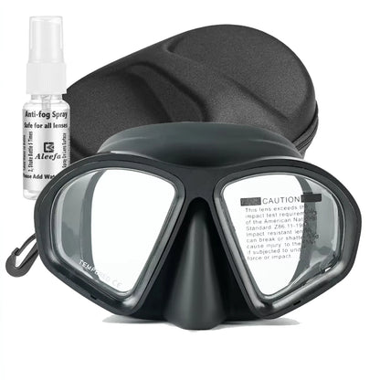 Aluma Pro Dive Mask with Anti-Fog Spray,Low Volume Tempered Glass Lens for Scuba, Snorkeling & Freediving, Adults  Gear
