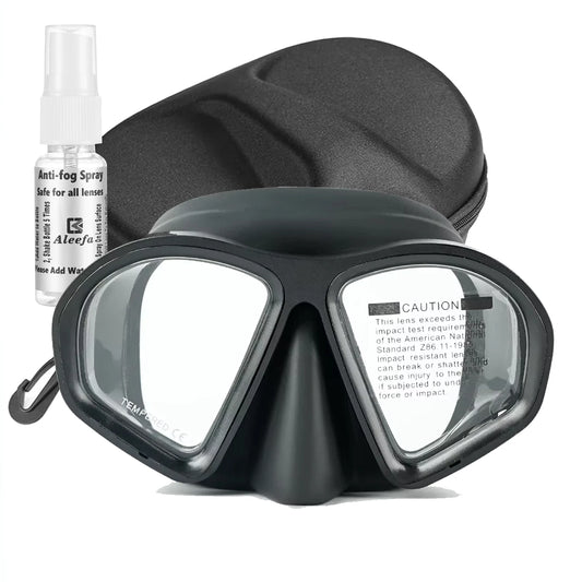 Aluma Pro Dive Mask with Anti-Fog Spray,Low Volume Tempered Glass Lens for Scuba, Snorkeling & Freediving, Adults  Gear