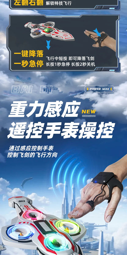 New Remote Flying Sword Interactive Flying Sword Drone With 1 Batteries 6-Axis Gyro Stabilizer Easy To Fly  For Beginners Adults