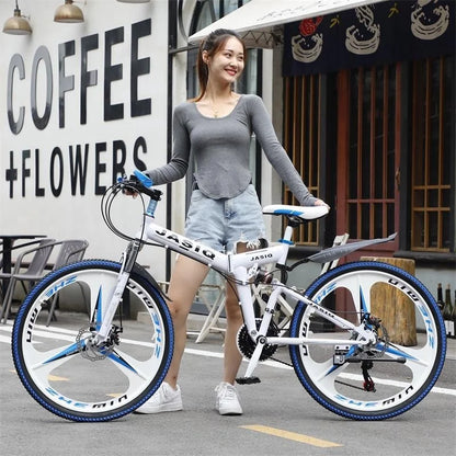 Mountain Bikes Adult Bikes Men's And Women's Variable Speed Bikes Dual Shock Absorbing Folding Mountain Bikes Student Bikes