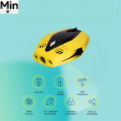 Palm-Sized APP-Controlled Underwater  | Full HD for Exploration & Photo/Video Capture