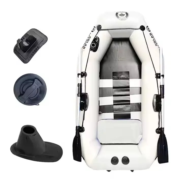 Solar Marine 2M Inflatable Fishing Boat Wooden Floor Racing Boats and Surfing Kayak for Adult Outdoor Watersport IB Accessories