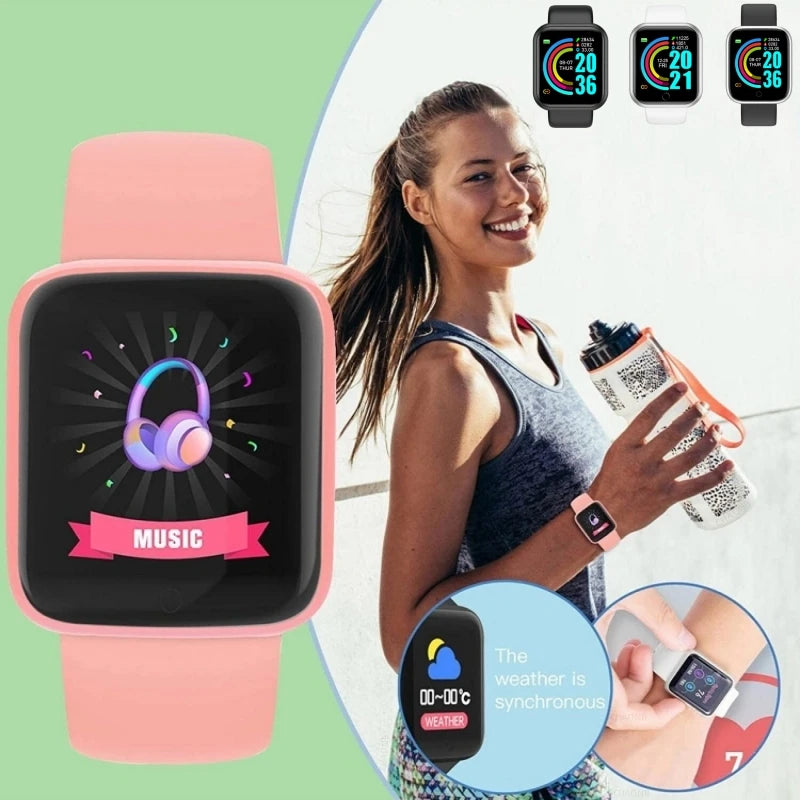 Smart Watch For Men Women Sport Mode Music Control Calorie Distance Fitness Smart Band Message Remind Smart Bracelet Android IOS