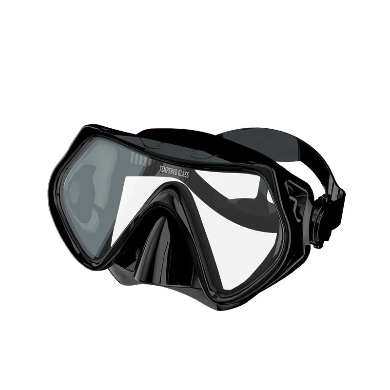 Diving Mask Snorkeling Full Dry Breathing Tube Set, Large Frame Swimming Goggles, Liquid Silicone Diving Mask