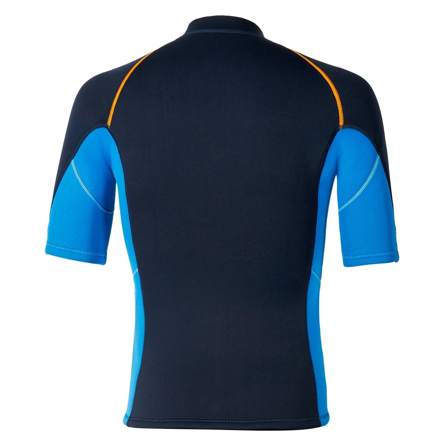 Men's Rash Guard Swimsuit Tops Short Sleeves Front Zip Wetsuit Top 1.5mm Neoprene Swim Tops Swimming Diving Surfing Snorkeling