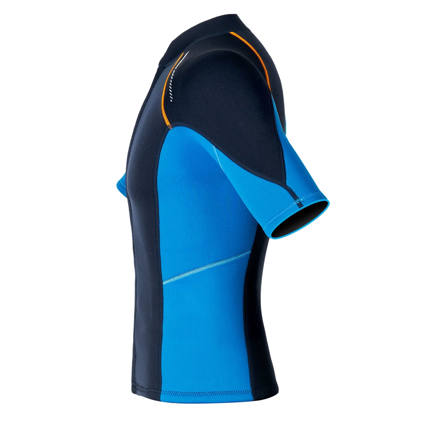 Men's Rash Guard Swimsuit Tops Short Sleeves Front Zip Wetsuit Top 1.5mm Neoprene Swim Tops Swimming Diving Surfing Snorkeling