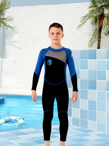 Kids Wetsuit for Boys Girls Toddler  2.5MM Neoprene Long Sleeve Wet Suits for Swimming