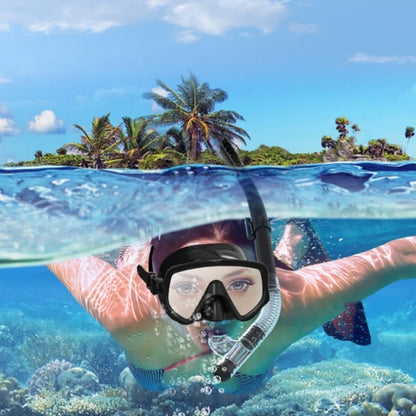 Diving Mask Snorkel Set For Adults Tempered Glass Scuba Professional Panoramic Snorkeling Gear Swimming Training Snorkel Kit
