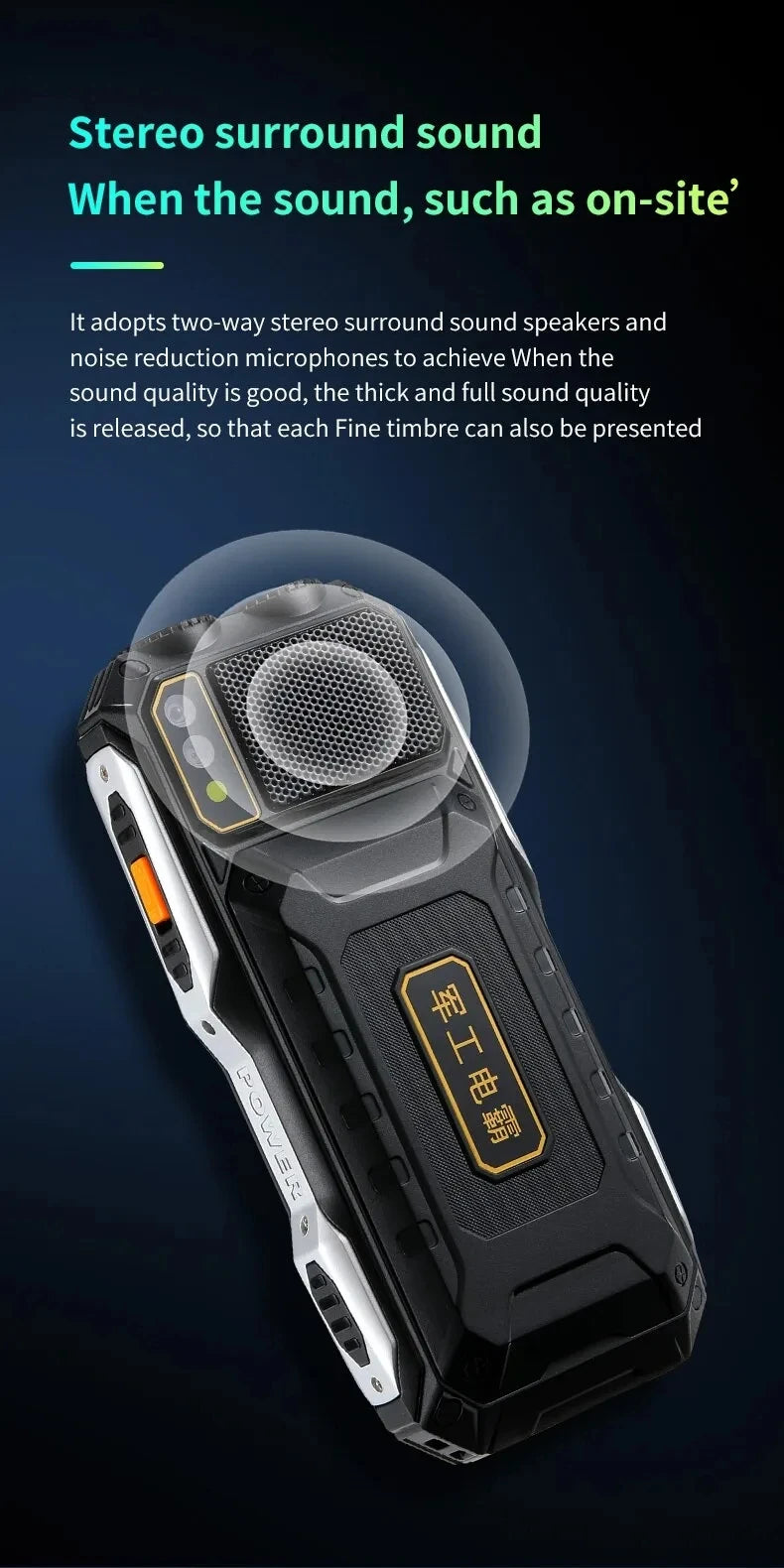 YEEMI Q8 GSM 2G Rugged Phone Big Battery Dual Flashlight 2.4inches HD Screen Dual SIM Mobile Phone Large Button Cellphone