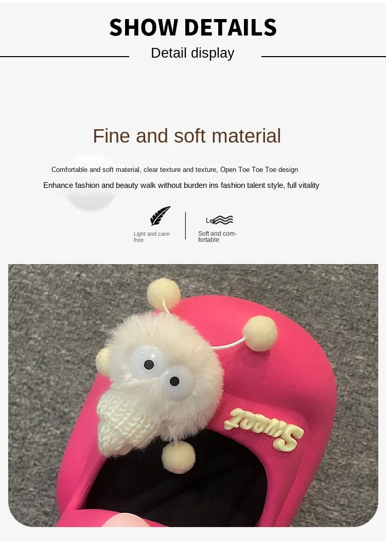 Cute Fairy  Slippers for Women's Summer Outer-Wear Thick-Soled Clogs Shoes Sandals For The Beach