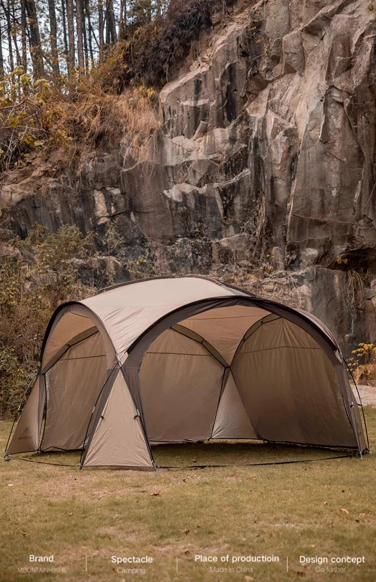 MOUNTAINHIKER Outdoor With Windows Tent 8-10Person Camping Dome Tents Light Luxury Round Big Canopy Large Awning Pergola Tent
