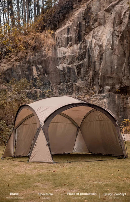 MOUNTAINHIKER Outdoor With Windows Tent 8-10Person Camping Dome Tents Light Luxury Round Big Canopy Large Awning Pergola Tent