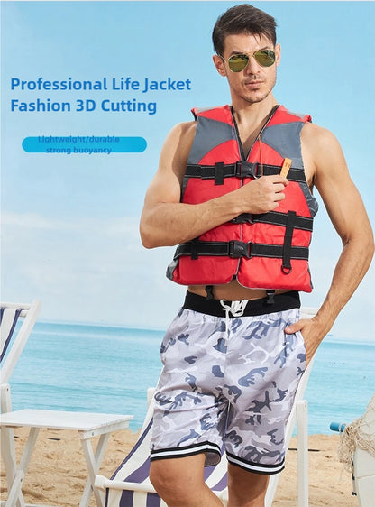 Life Jacket Vest For Adults And Kids,Water Sports Buoyancy Aids Suitable For Fishing,Sailing,Surfing,Boating,Kayaking