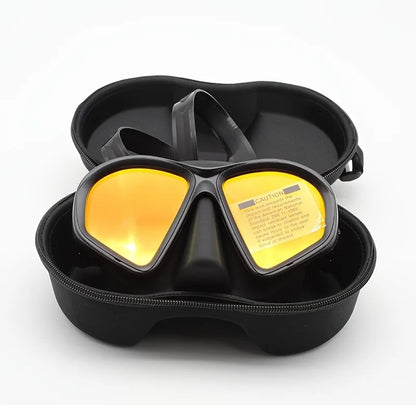 Professional Wet Low Volume Freediving Mask, Tempered Glass dive Mask, J-Type Diving Mask, Snorkel Set,buceo,수영,스노클링,마스크