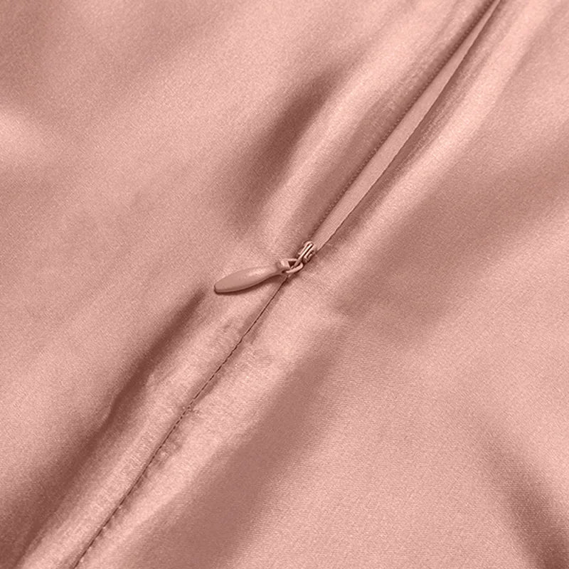 ZANZEA Bohemian Women Satin Silk Black Long Skirts Elegant Solid A-Line Party Jupes Femme Waist Zipper Oversized Casual Dresses