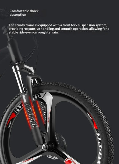 High-carbon steel frame ebike, 26-inch 350W 36V 20AH  battery adult electric bike, shock-absorbing comfortable electric bicycle