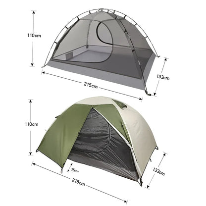Outdoor Camping, Double Deck, Rainstorm Proof, Wind Proof, Thickened Climbing, Super Light, Hand In Hand, Camping Tent