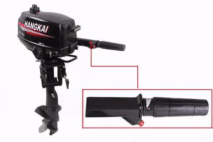 IHOMEINF Powerful 4.0HP-18.0HP Petrol Marine Motor Boat  Engine for the 2.3M-4.6M Assault Boat Canoe Outboards Propeller