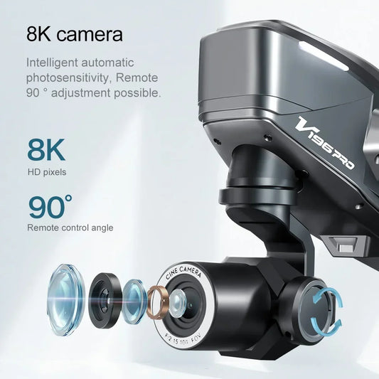 Race Drone  8K Dual Professional Aerial Photography HD Dual-Camera WIFI FPV Four-Axis Rc Quadcopter Toy UAV