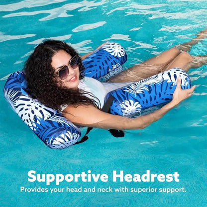 Floating Water Hammock Inflatable Pool Floats Relaxing Pool Float Multi-Purpose Outdoor Fun for Party Vacation Pool Lake River