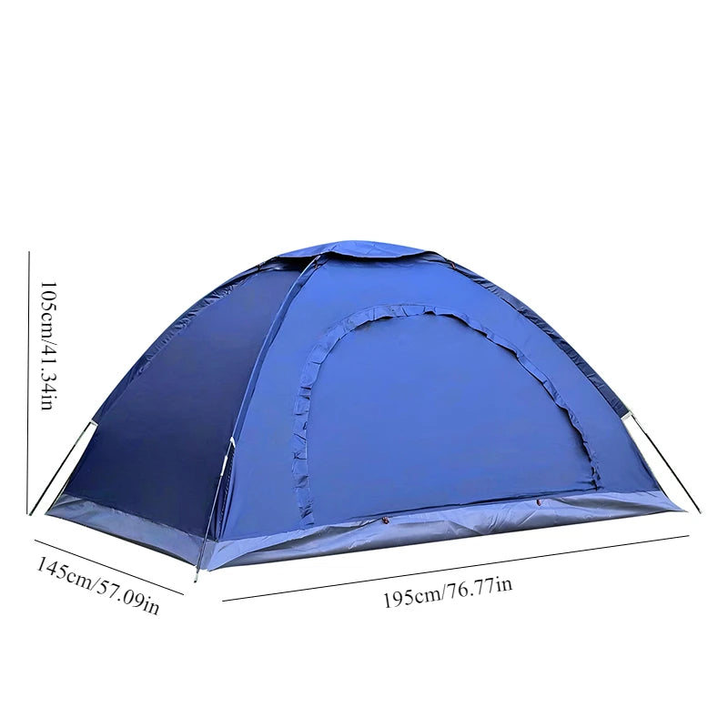 Outdoor camping tent, hand-built rain and sun protection hiking tent, double bed for couples and children, portable windproof