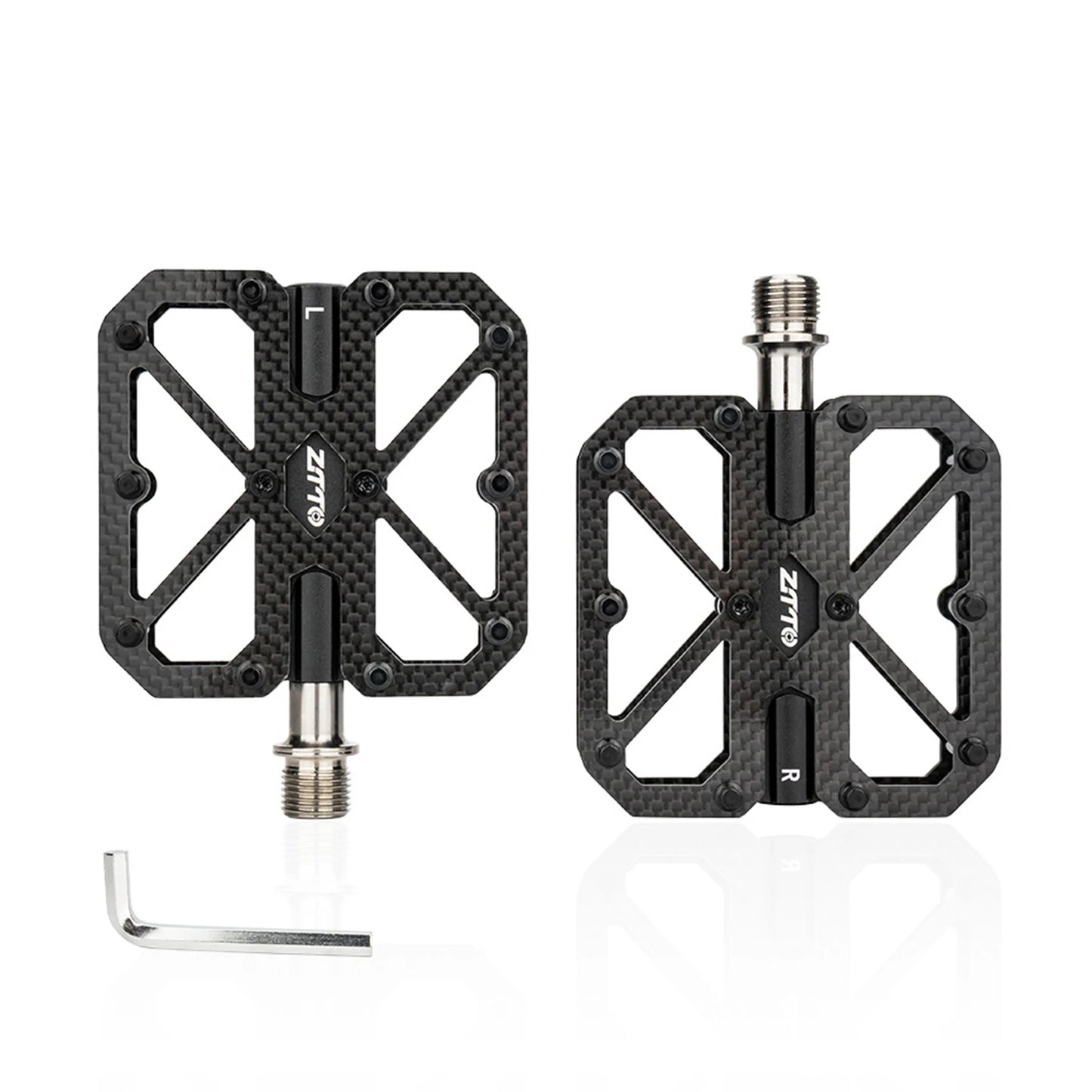 Bike Pedals Carbon Composite Three Bearings Non-slip Lightweight Pedals for Road Mountain Folding Bikes Road Bike Pedals