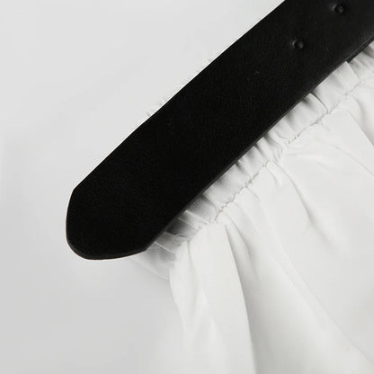 Sexy Low Waist White Mini Skirt Women Fashion with Belt Kawaii Preppy Short Skirts Y2K Korean Streetwear Pleated A Line Skirts