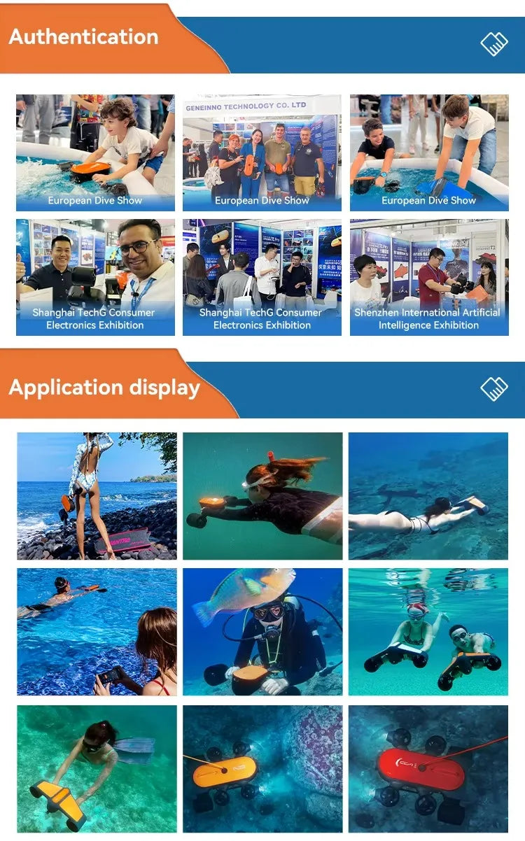 New Version ABS Material Electric Sea Scooter Fashionable Underwater Dual Propeller for Water Sports Wholesale