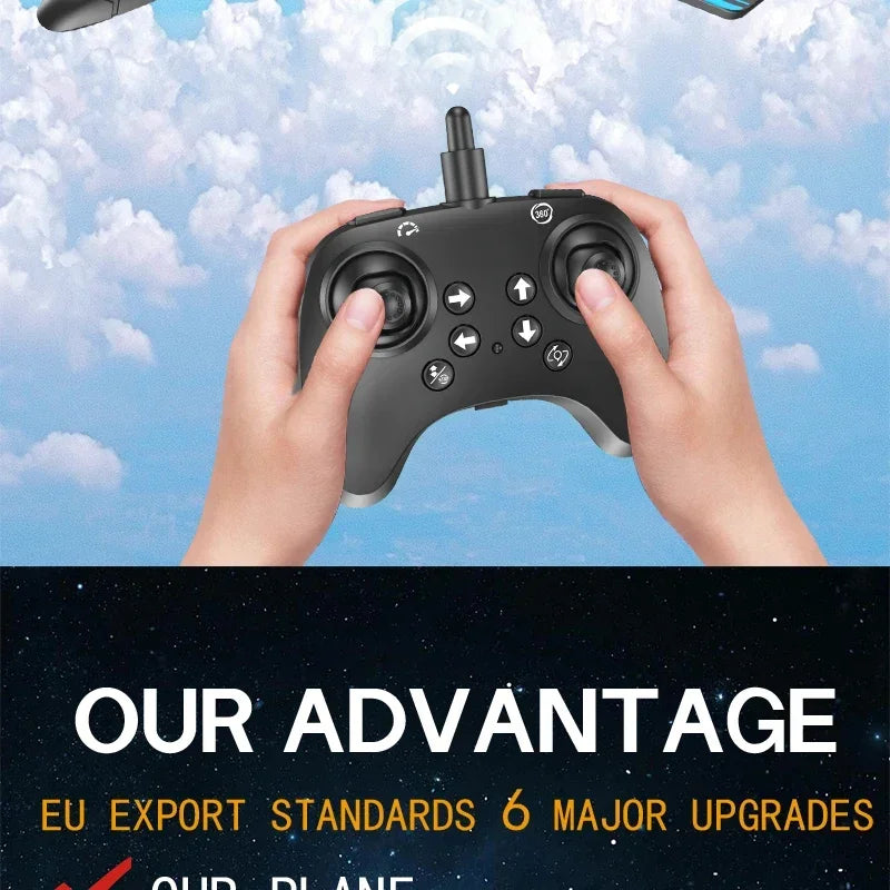 2.4GHz RC Drone with 4-Axis Gyro, One-Key 360° Flip Stunt Plane, Easy To Fly Remote Control Aircraft for Kids Adults