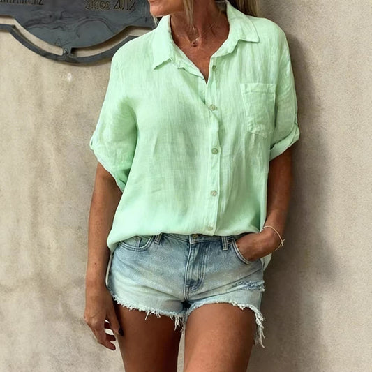 Women's Casual Cardigan Lapel Shirt