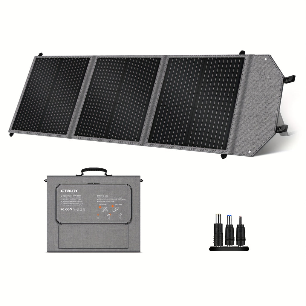 (Solar Panels Sold Separately)1024Wh 1600W Portable Power Station+100W Solar Panel Combo | LiFePO4 Battery, UPS Function, 2x110V AC Output | Power For Camping Gear, Garden/Yard/Party Decorations, Christmas Lights | Solar Gene