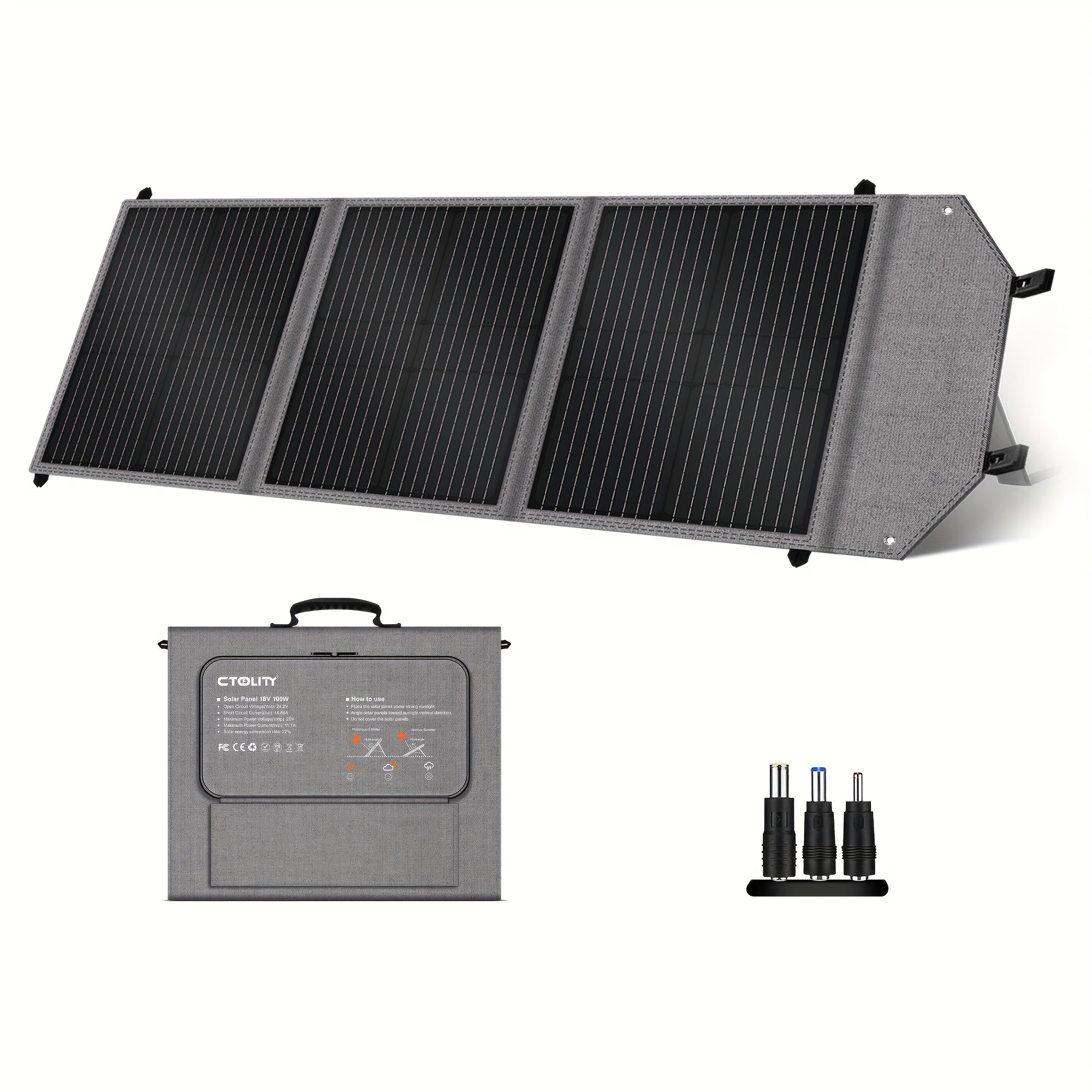 (Solar Panels Sold Separately)1024Wh 1600W Portable Power Station+100W Solar Panel Combo | LiFePO4 Battery, UPS Function, 2x110V AC Output | Power For Camping Gear, Garden/Yard/Party Decorations, Christmas Lights | Solar Gene