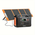 200W Portable Power Station 100W Foldable Solar Panel, 151Wh Digital Display Solar Generator, with BMS Smart Battery | High-density Lithium Battery | Sine AC Power, Home Backup | Outdoor Travel Essential Set